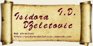 Isidora DŽeletović vizit kartica